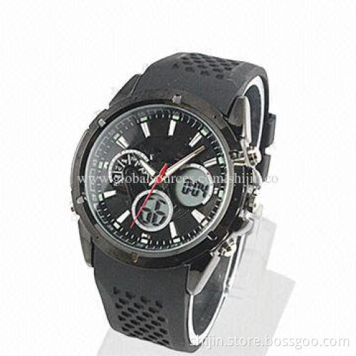 Silicone watches with double movement, fashionable for sports